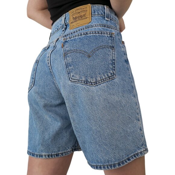 Vintage Levi’s 36951 Orange Tab High Waisted Denim Shorts...
